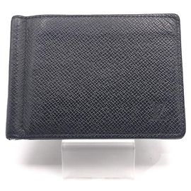 Louis Vuitton Taiga Money Clip Wallet Black
