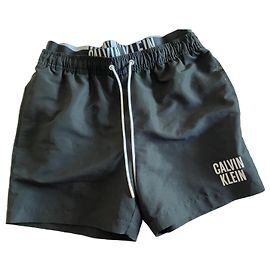 Maillot de bain noir Calvin Klein avec logo Noir