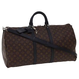 Louis Vuitton Keepall Bandouliere Monogram Canvas 55 Marron