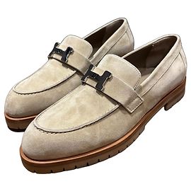 Mocassins en daim Hermès Paris Beige
