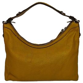Bolsa Gucci Charmy Hobo Monogram Amarela de Couro Amarelo
