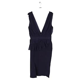 Givenchy Navy Blue Wool Dress Navy blue