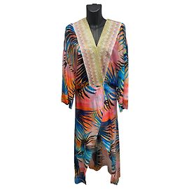 Caftano multicolore con strass Just Cavalli Altro