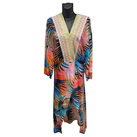 Just Cavalli Multicolor Caftan with Strass Other