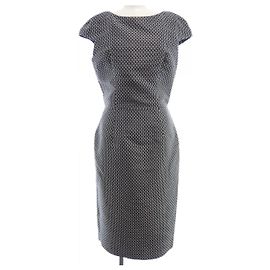 Christian Dior Seidenkleid Schwarz Weiß
