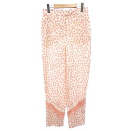 Pantalones de seda Chanel Blanco Roja