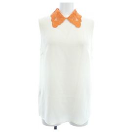 Top de seda Miu Miu MT1298 Bege