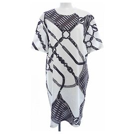 Hermès Hermes Strickkleid Schwarz Weiß