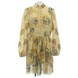 Christian Dior Kleid Beige Grün