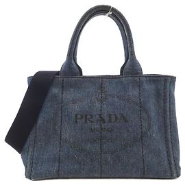 Bolsa de denim Prada 1BG439 Azul