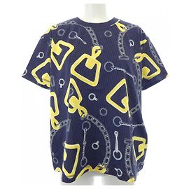 Hermès Camiseta de algodón Hermes 34 Azul Amarillo