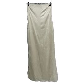 Patricia Blanchet Robe blanche en satin Blanc
