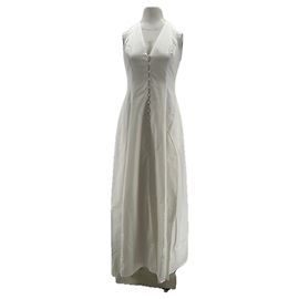 Autre Marque Vestido branco com botões Branco