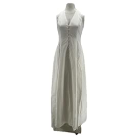 Autre Marque Vestido blanco con botones Blanco