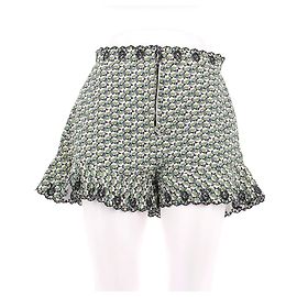 Short Paco Rabanne de algodão com estampa floral Multicor