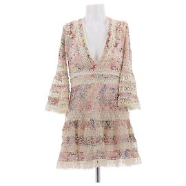 Vestido floral de algodón rosa Zimmermann Talla S Rosa
