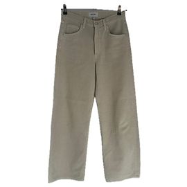 Pantalones Agolde beige de algodón talla 26 Beige