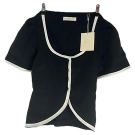 Faithfull the Brand Schwarzes Leinen Top Schwarz