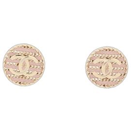 Chanel Orecchini a perno Coco Mark F19C in oro e rosa D'oro