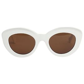 Loewe Lunettes de soleil œil de chat blanches Blanc