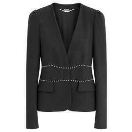 Alexander McQueen Fall 2013 Pearl Trimmed Jacket Blazer Black