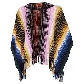 Missoni Zig Zag Strickponcho Mehrfarben