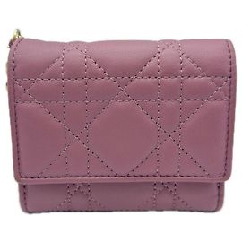 Cartera tríptico Lady Dior de Christian Dior en rosa Rosa