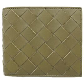 Bottega Veneta Intrecciato Large Bi-fold Wallet Khaki