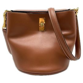 Céline Borsa a tracolla a secchiello Teen in pelle di vitello liscia Celine Marrone
