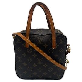 Louis Vuitton Monogram Spontini Handbag Brown Beige