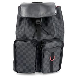 Louis Vuitton Men's Damier Graphite Utility Backpack Black