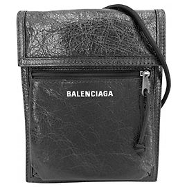 Borsa a tracolla Balenciaga Men's Explorer Small Pouch da uomo Nero