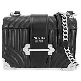 Borsa a tracolla Prada Cahier Diagram Nero