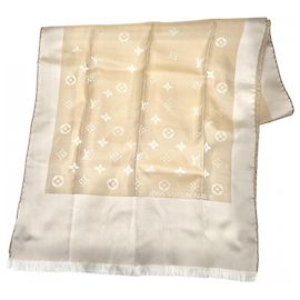 Cachecol Monogram Echarpe Capri Louis Vuitton Bege