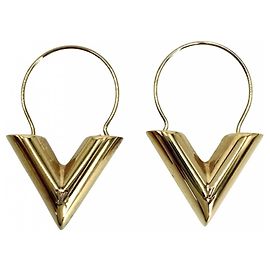 Boucles d'oreilles Essential V Hoop Louis Vuitton Doré