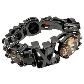 Louis Vuitton Men's Band Ring Black Orange