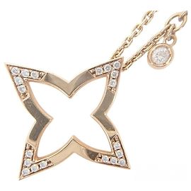 Collier pendentif diamant or rose Louis Vuitton Doré