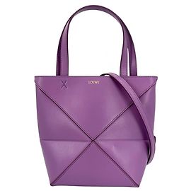 Mini Handbag Puzzle Fold Tote para mulher Loewe Roxo