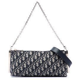 Sac Dior Club en toile Dior Blue Oblique Bleu