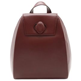 Cartier Red Leather Must De Cartier Backpack Red Dark red