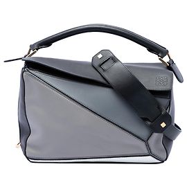 Bolsa Satchel Puzzle em couro de bezerro tricolor cinza Medium LOEWE Outro