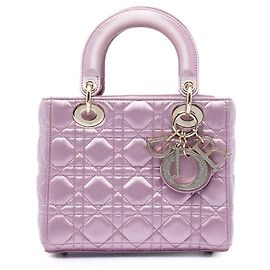 Dior Rosa Small Satin Cannage Swarovski Lady Dior Rosa