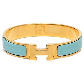 Bracciale Hermès Blue Narrow Enamel Clic H GM Blu Altro