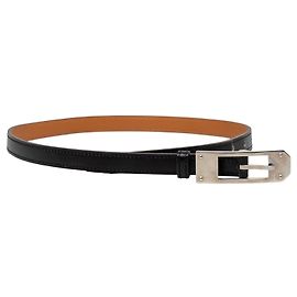 Hermès Black Box Calf Kelly Ardillon Belt Black