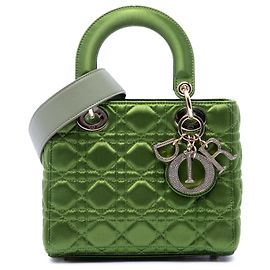 Dior Vert Petit Satin Cannage My ABCDior Lady Dior Vert