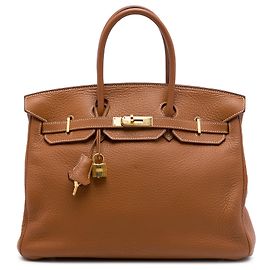 Hermès Marron Togo Birkin Retourne 35 Marron