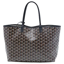 Goyard Black Goyardine Saint Louis PM Preto