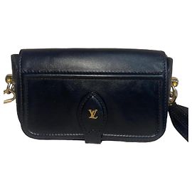 Louis Vuitton Borsa a Tracolla in Pelle Nera Nero