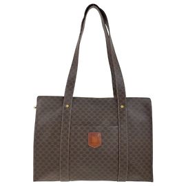 Céline Bolsa Tote/Bolsa de Ombro Celine Vintage Macadam Marrom Marrom