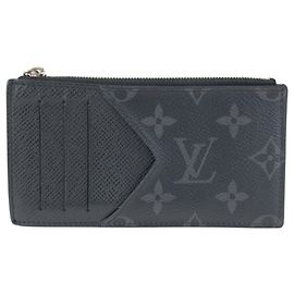 Louis Vuitton Monogram Eclipse x Taiga Card Case Black